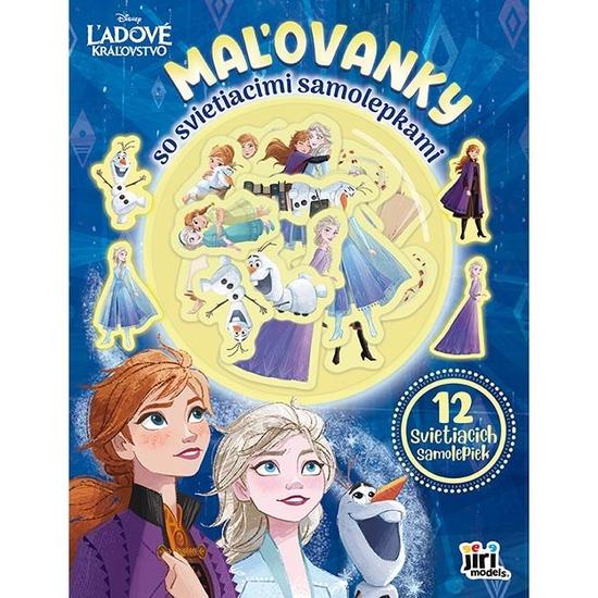 Levně Maľovanky so svietiacimi samolepkami Ľadové kráľovstvo