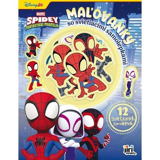 Levně Maľovanky so svietiacimi samolepkami Spidey