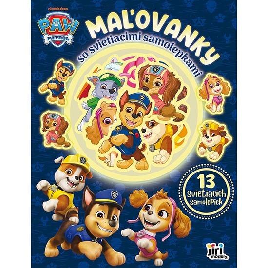 Levně Maľovanky so svietiacimi samolepkami Labková patrola