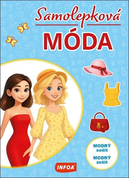Levně Samolepková móda Modrý sešit
