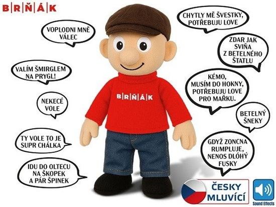 Levně Panáček Brňák na baterie mluvicí hantecem