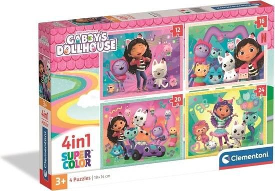 Levně Puzzle Gábinin kouzelný domek 4v1 (12+16+20+24 dílků)
