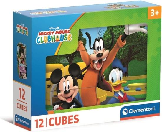 Levně Obrázkové kostky Mickey Mouse 12 kostek