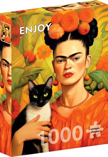 Levně Puzzle Frida Kahlo s kočkou 1000 dílků