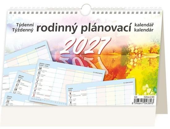Levně Týdenní rodinný plánovací kalendář 2027 - stolní kalendář