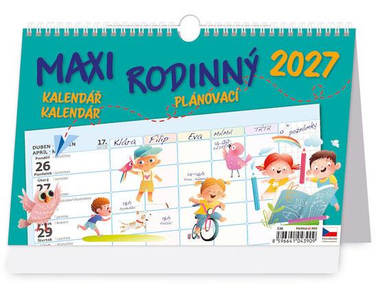 Levně Maxi rodinný plánovací kalendář 2027 - stolní kalendář