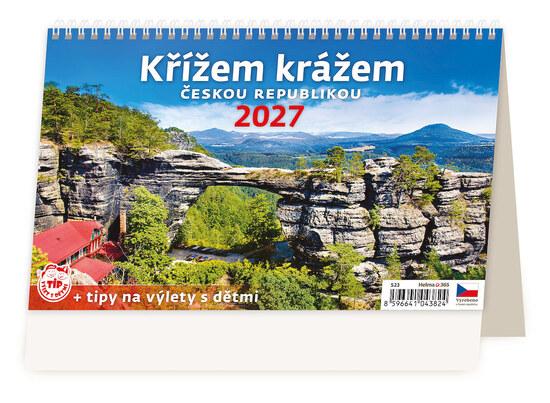 Levně Křížem krážem Českou republikou 2027 - stolní kalendář
