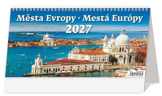 Levně Města Evropy 2027 - stolní kalendář