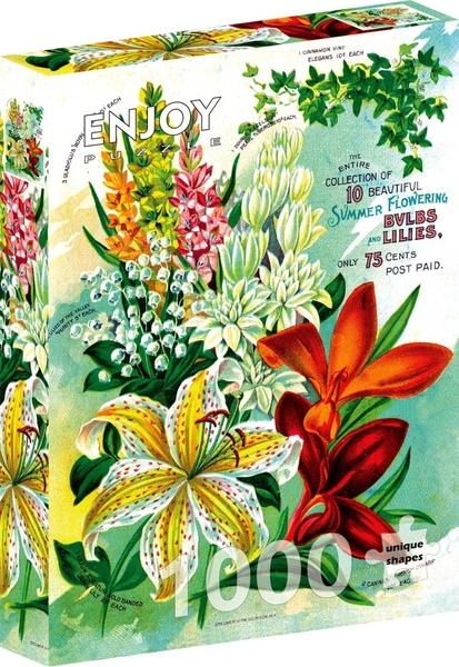 Levně Puzzle Vintage květinový katalog 1000 dílků