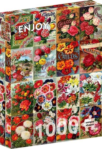 Levně Puzzle Vintage katalog květinových semen 1000 dílků