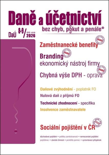 Levně Daně a účetnictví bez chyb, pokut 8-9/2026