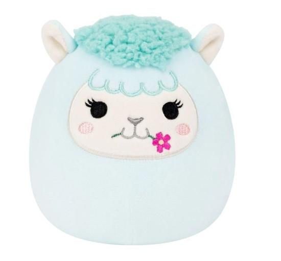 Levně Squishmallows Tyrkysová lama s květinou Lorna