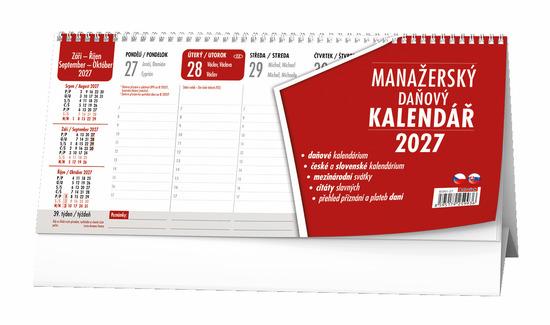 Levně Manažerský daňový kalendář 2027 - stolní kalendář