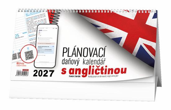 Levně Plánovací daňový kalendář s angličtinou 2027 - stolní kalendář