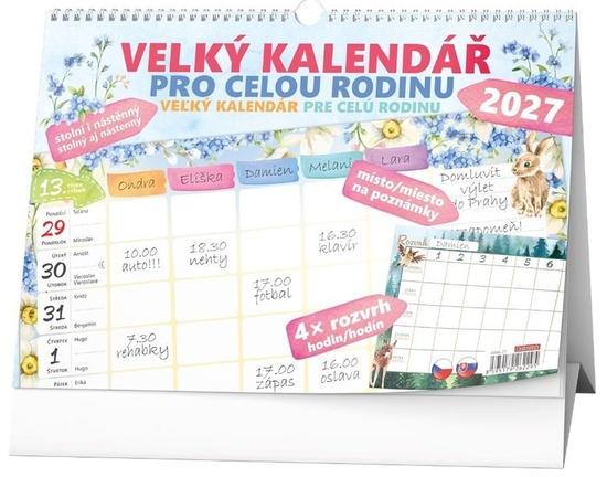 Levně Velký kalendář pro celou rodinu 2027 - stolní kalendář