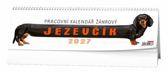 Levně Pracovní kalendář žánrový Jezevčík 2027 - stolní kalendář
