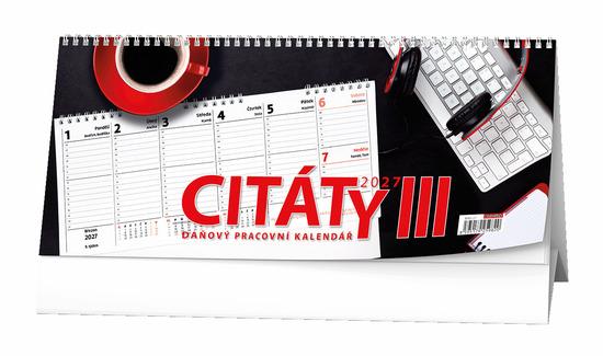 Levně Pracovní kalendář Citáty III 2027 - stolní kalendář