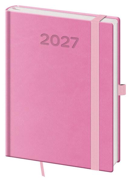 Levně Denní diář 2027 B6 Print Pop růžový