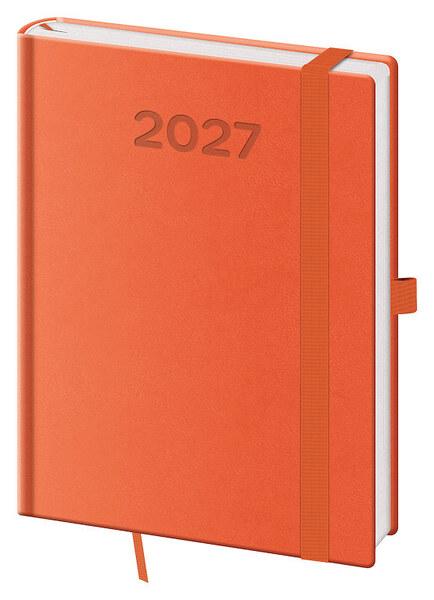 Levně Denní diář 2027 B6 Print Pop oranžový