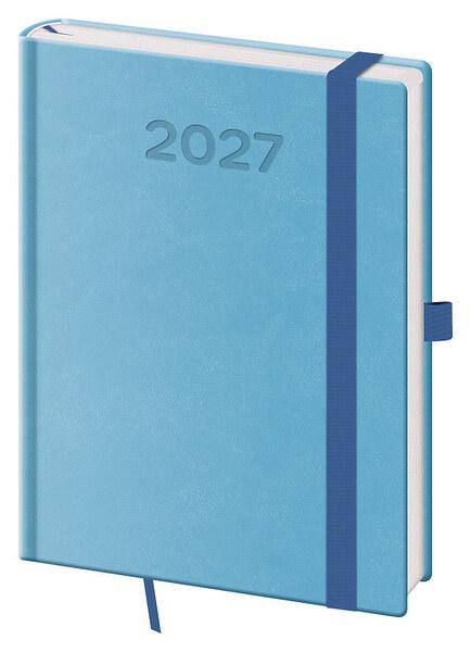 Levně Denní diář 2027 B6 Print Pop světle modrý