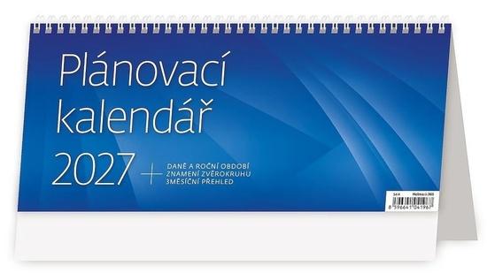 Levně Plánovací kalendář modrý 2027 - stolní kalendář