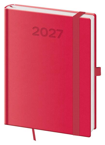Levně Týdenní diář 2027 B6 Print Pop malinový