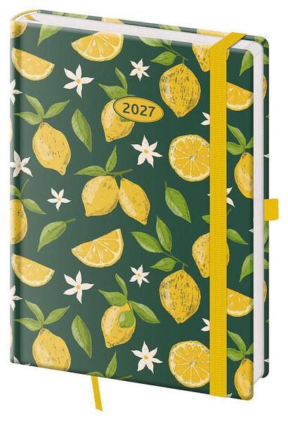Levně Týdenní diář 2027 A5 Vario Lemons s gumičkou