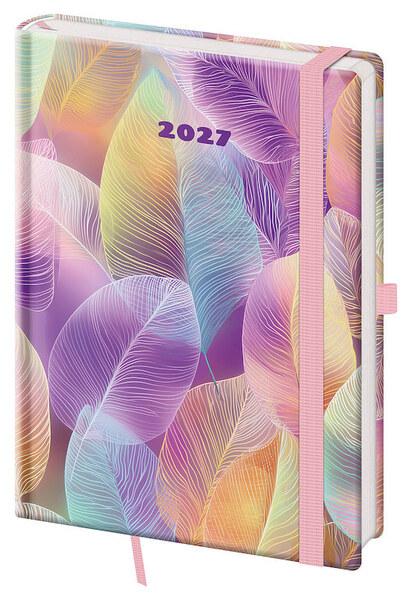 Levně Týdenní diář 2027 A5 Vario Feathers s gumičkou