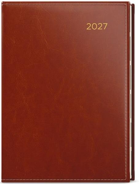 Levně Týdenní diář 2027 Oskar Premier A5 hnědá