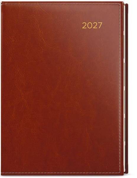 Levně Denní diář 2027 Ctirad s výsekem Premier A5 hnědá