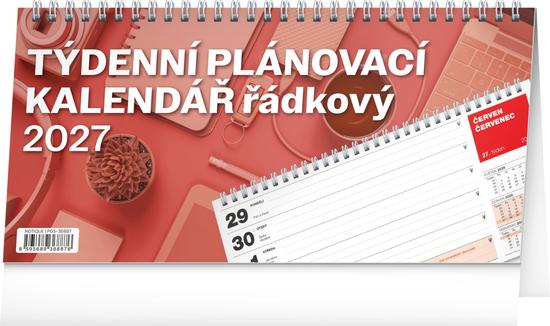Plánovací řádkový kalendář 2027 - stolní kalendář