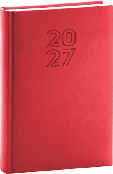 Denní diář Aprint 2027 červený