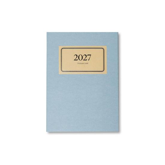 Diář 2027 týdenní RETRO, bílý