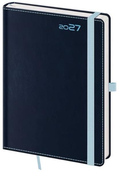 Denní diář 2027 A5 Double Blue s poutkem