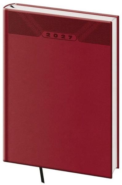 Týdenní diář 2027 A5 Print Classic anglický červený