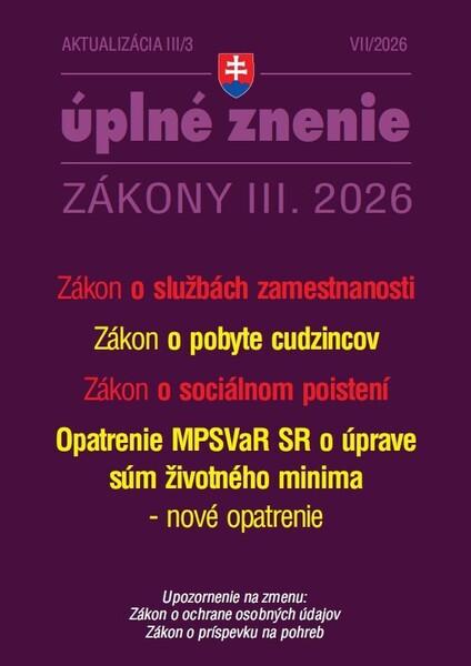 Aktualizácia III/3 2026 – Zamestnanosť