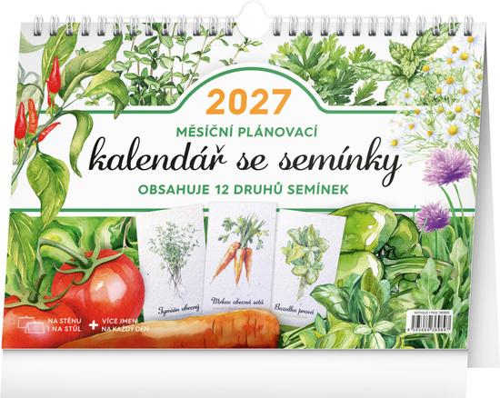 Plánovací kalendář se semínky 2027 - stolní kalendář