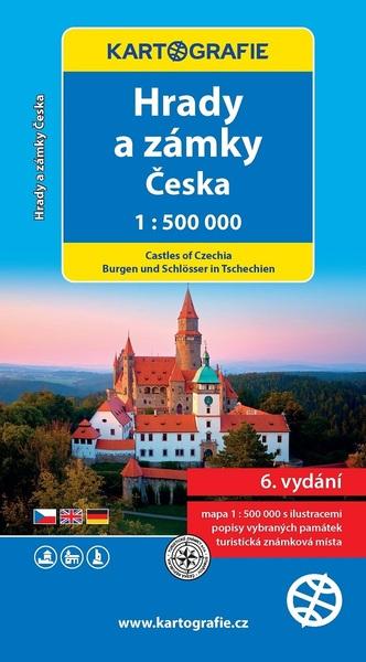Hrady a zámky Česka 1:500 000 - 9788073936013