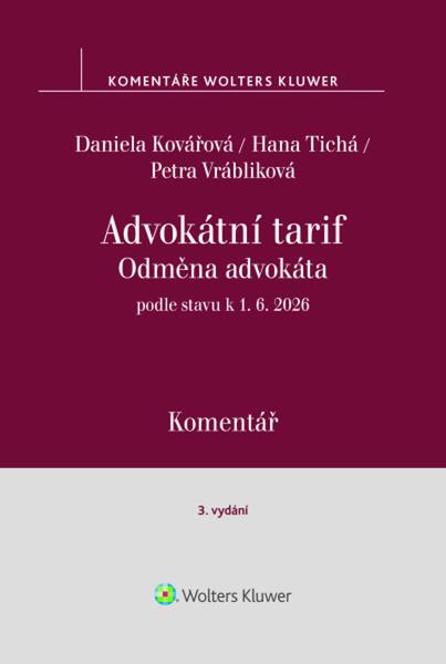 Advokátní tarif odměna advokáta Komentář - 9788028606435