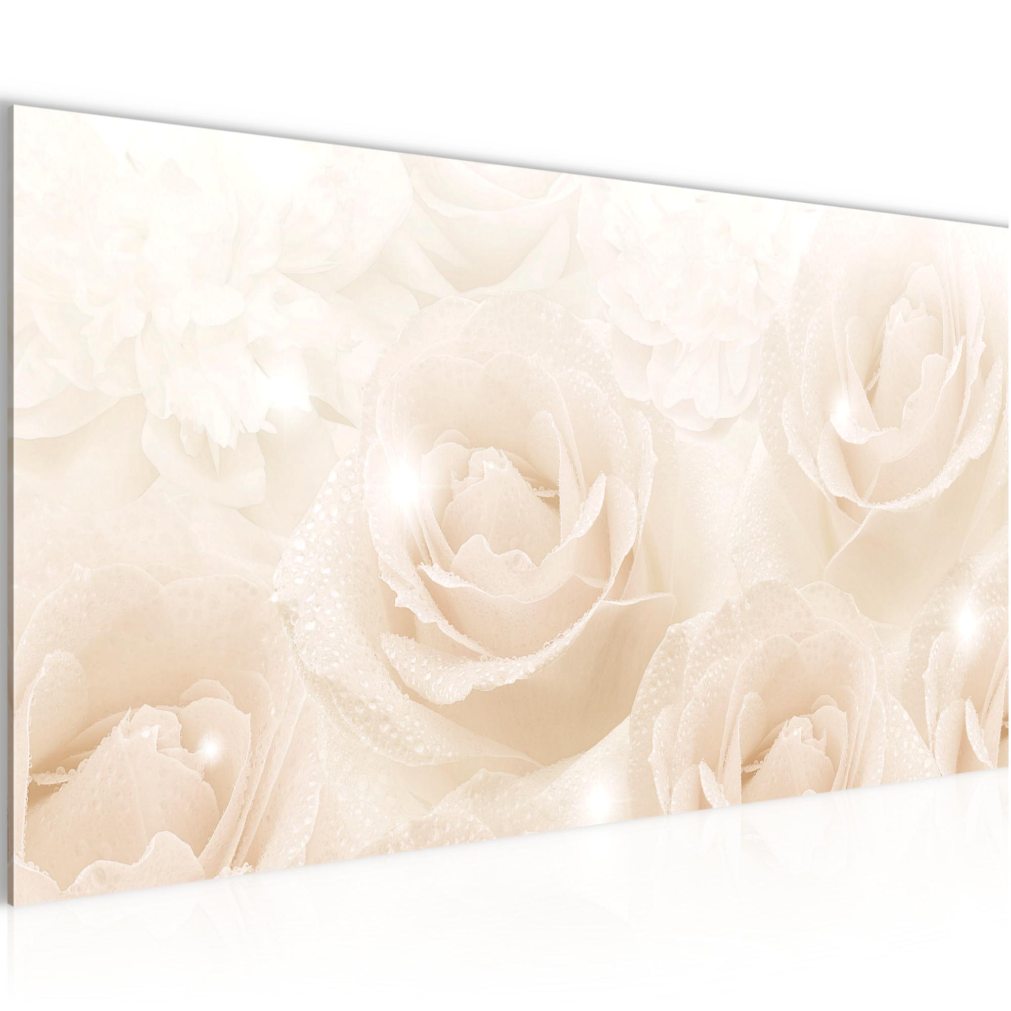 Wandbild XXL Modern Wohnzimmer - Blumen Rosen - Schlafzimmer Bilder