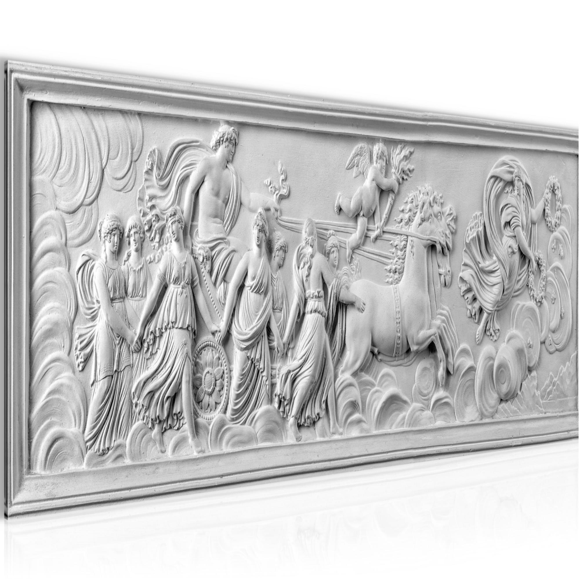 Wandbild XXL Modern Wohnzimmer - Antik Flachrelief Rom - Schlafzimmer