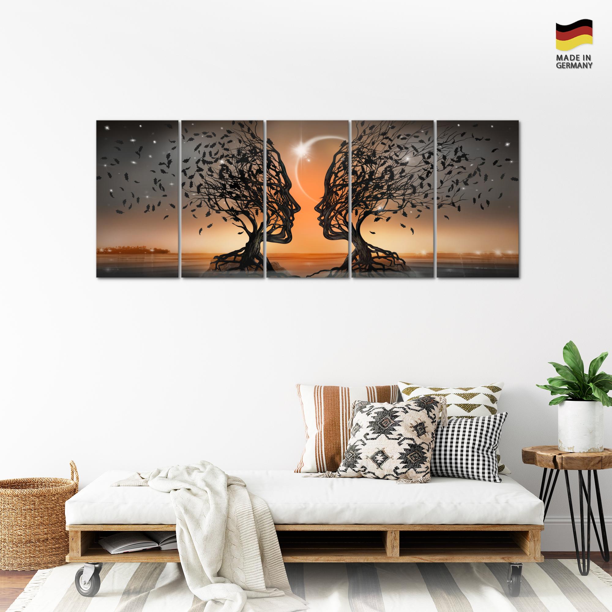 Leinwandbild „Scheune“ – Handbemalt, 50 X 70 Cm, Rustikal-modern, Galerie-Rahmung, Fertig Zum Aufhängen