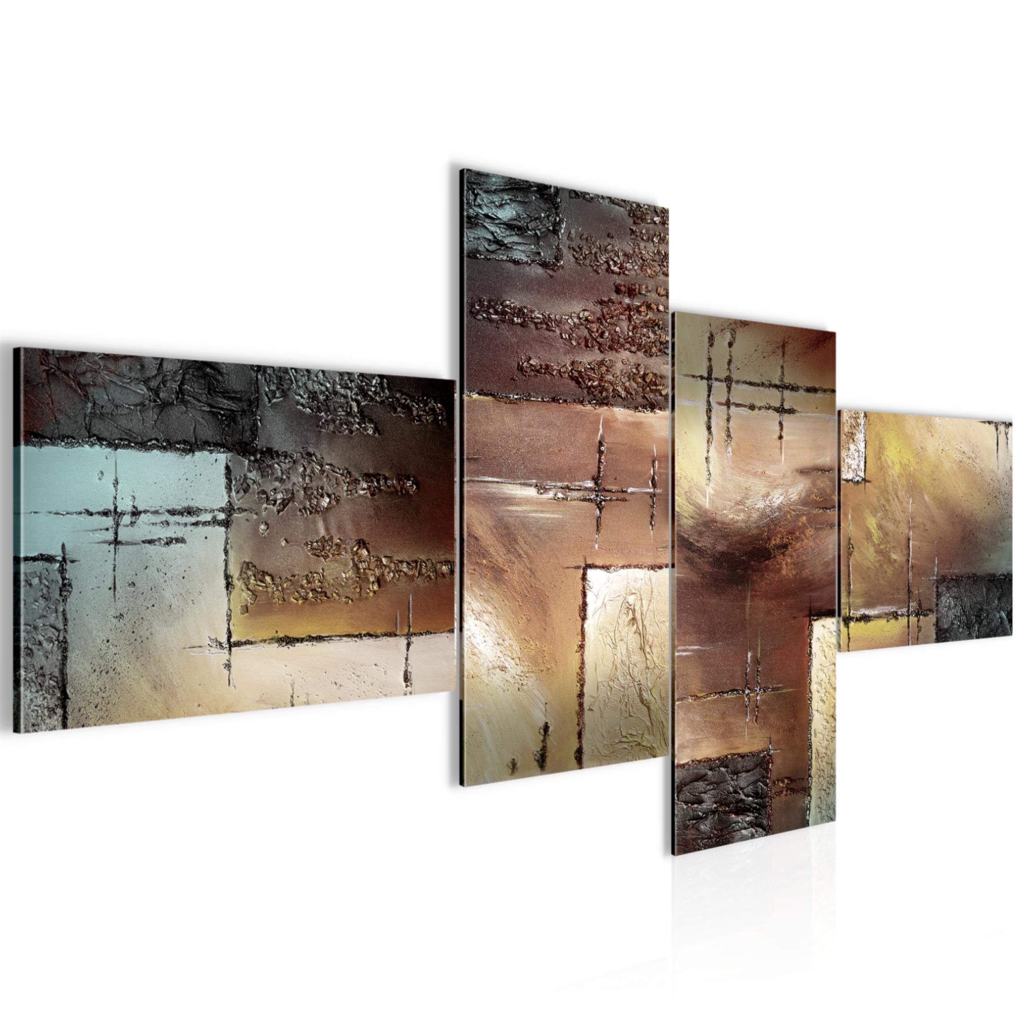 ASDCEUTICALS Abstrakte Leinwand-Wandkunst In Braun & Beige – Gerahmtes Gemälde Für Wohnzimmer & Schlafzimmer