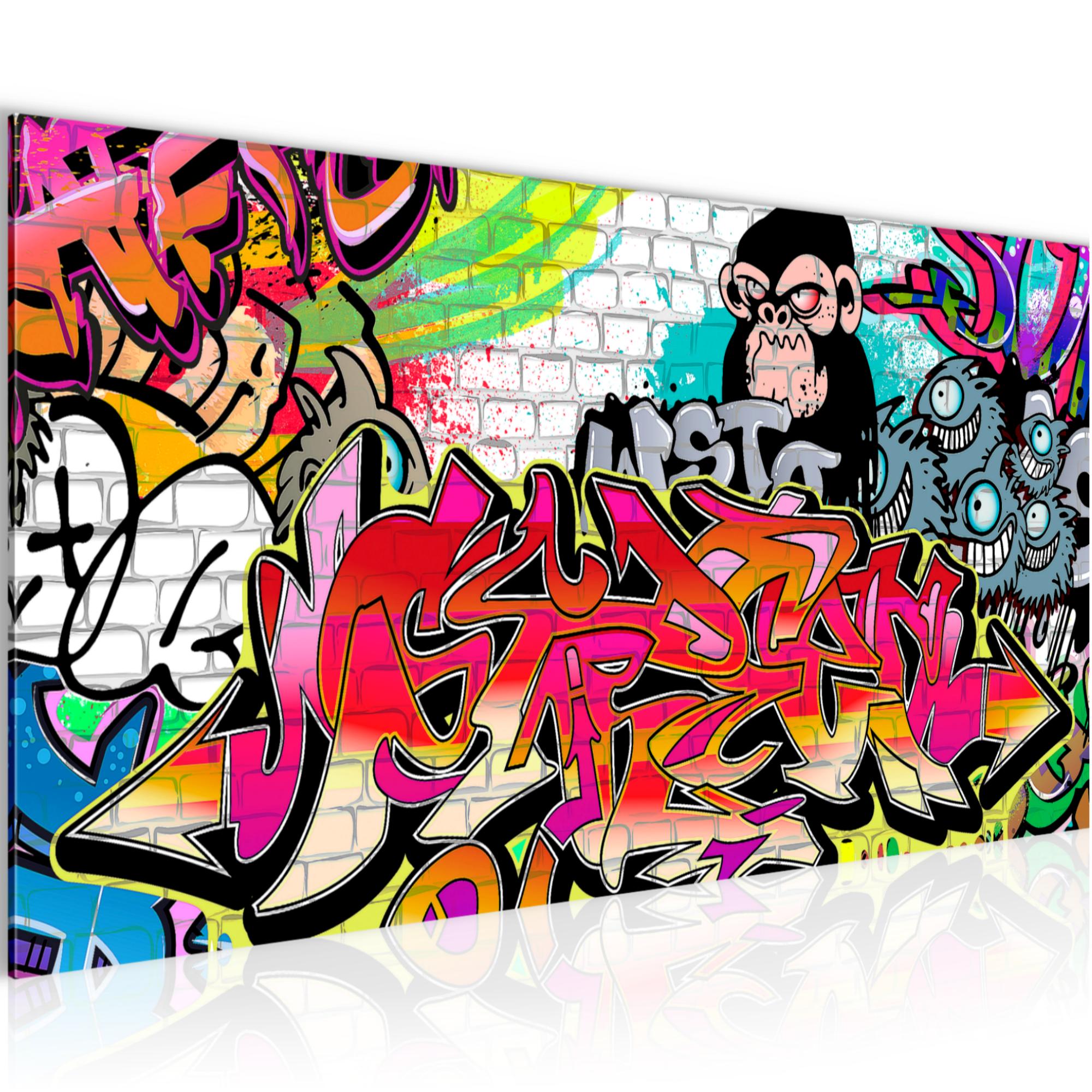 Wandbild XXL Modern Wohnzimmer - Graffiti - Schlafzimmer Bilder