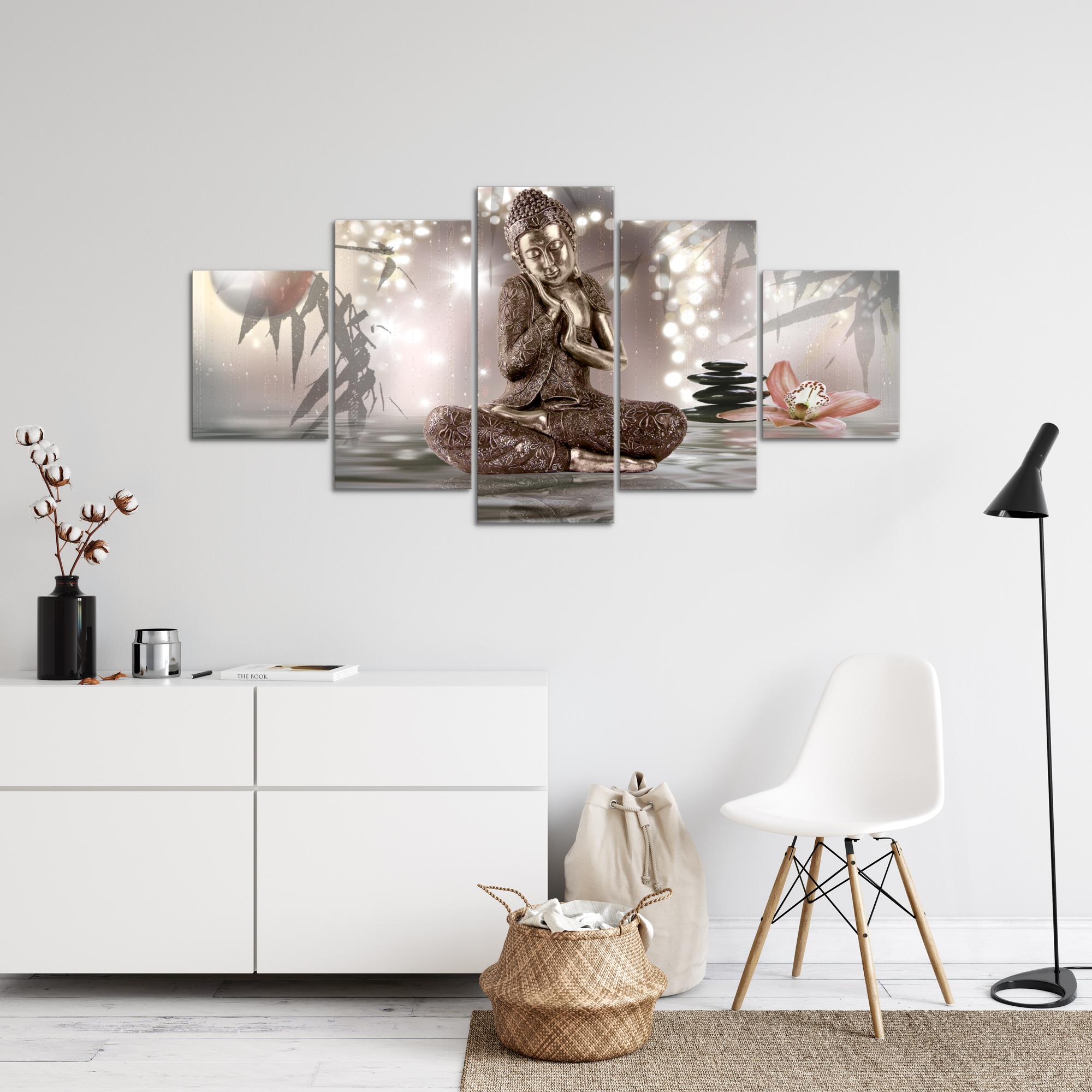 Wandbilder Wohnzimmer XXL - Buddha Feng Shui - Moderne Bilder - Made in
