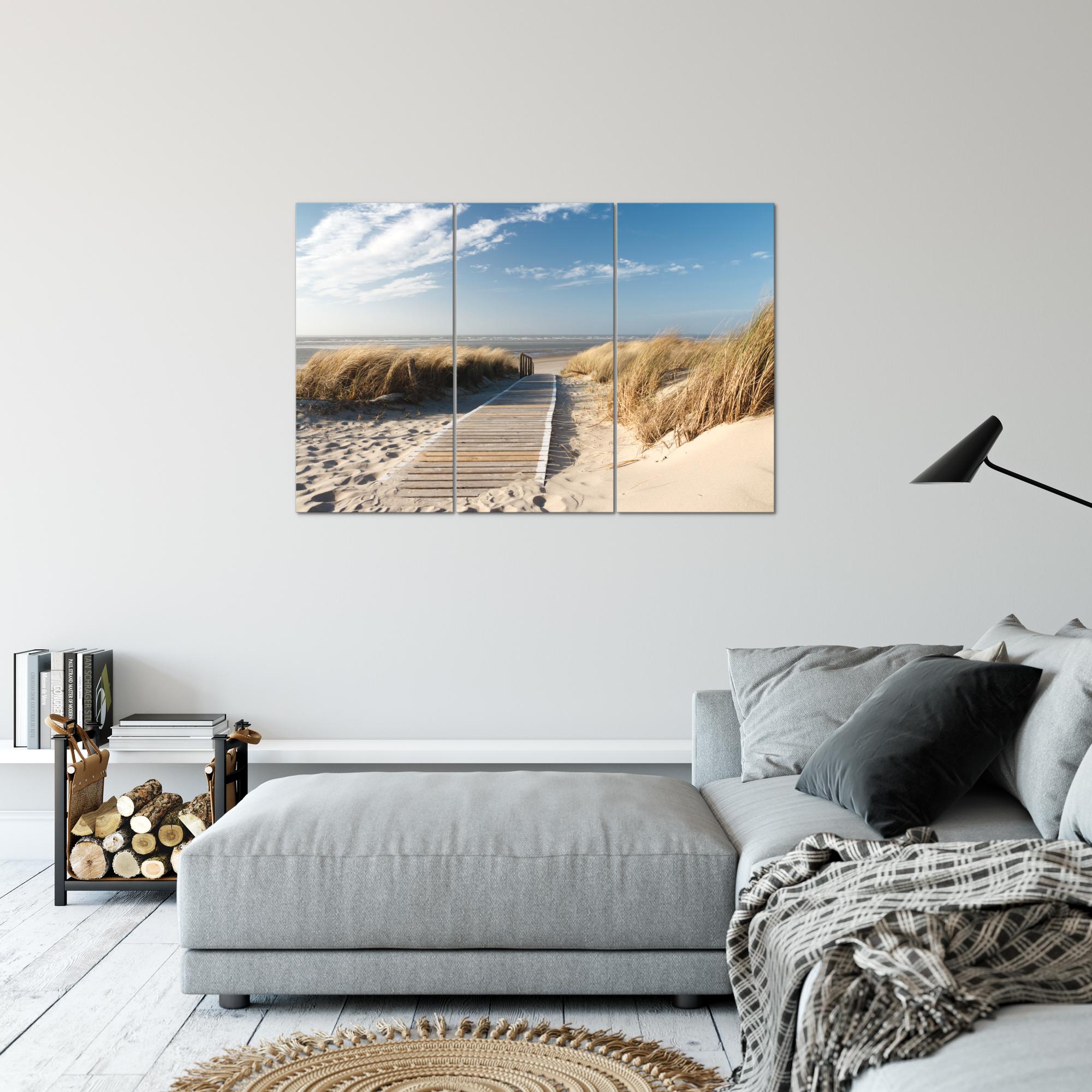 Wandbilder Set XXL Modern | Strand Wohnzimmer Schlafzimmer Deko