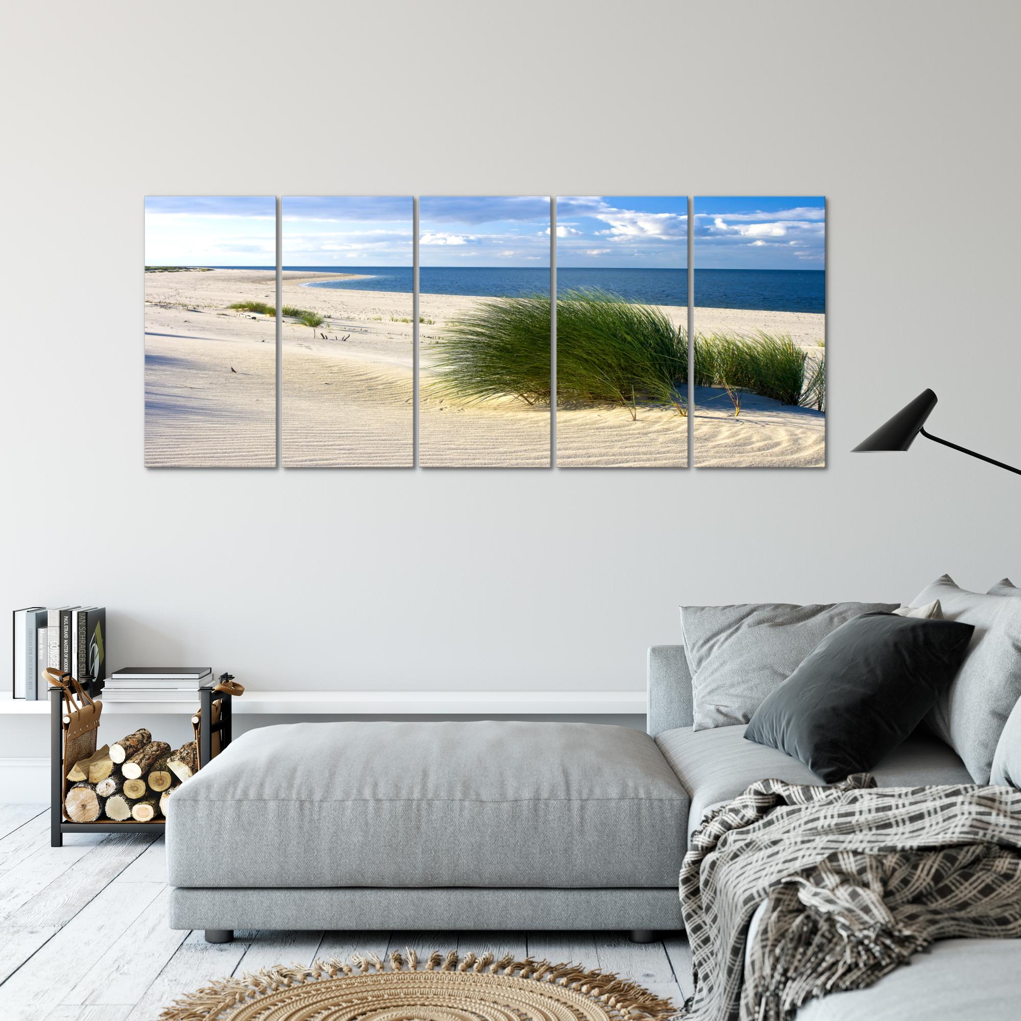 Wandbilder Set | Strand Meer | XXL Bild für Schlafzimmer Wohnzimmer