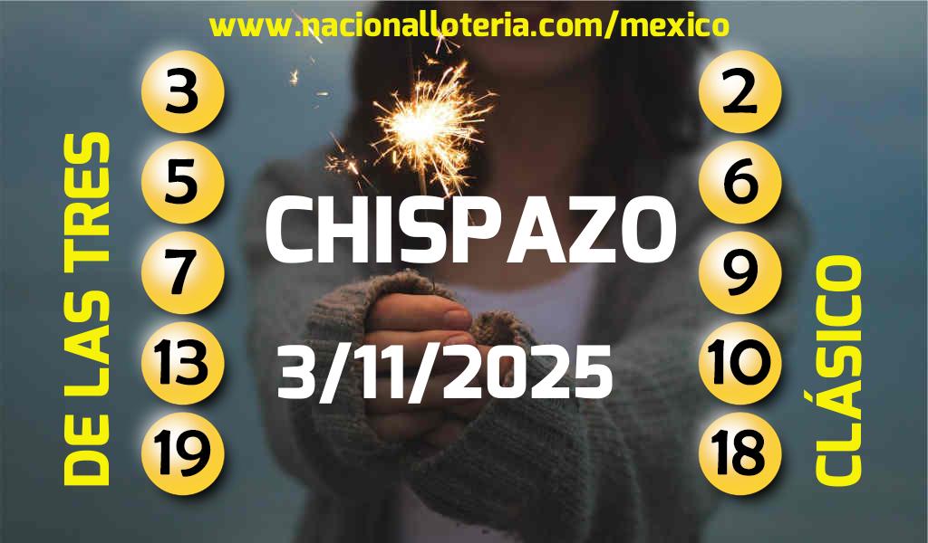 Resultados del Chispazo del Lunes 3 de Noviembre de 2025