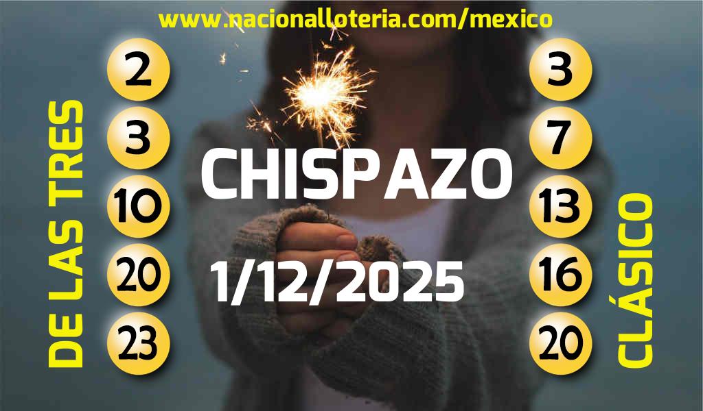 Números ganadores del Chispazo del Lunes 1 de Diciembre de 2025 Resultados del Chispazo del Lunes 1 de Diciembre de 2025
