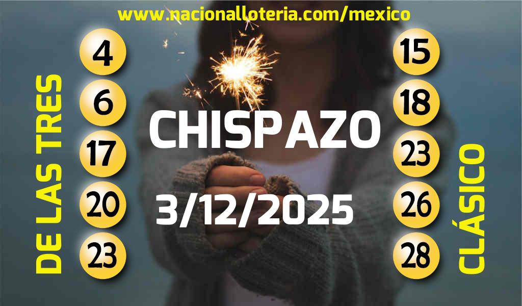 Resultados del Chispazo del Miércoles 3 de Diciembre de 2025